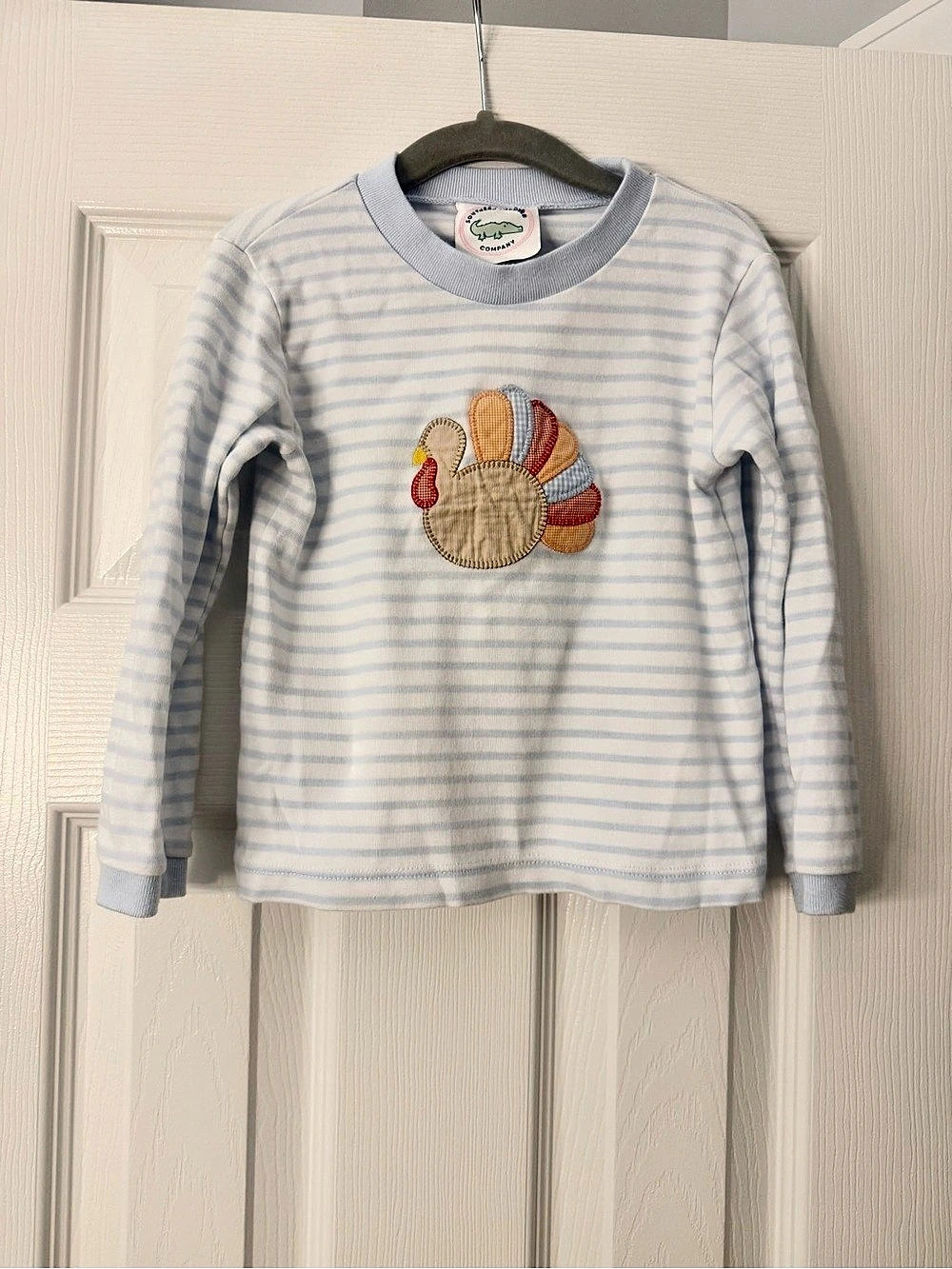Southern Smocked Company Turkey Applique Thanksgiving Shirt 3T
